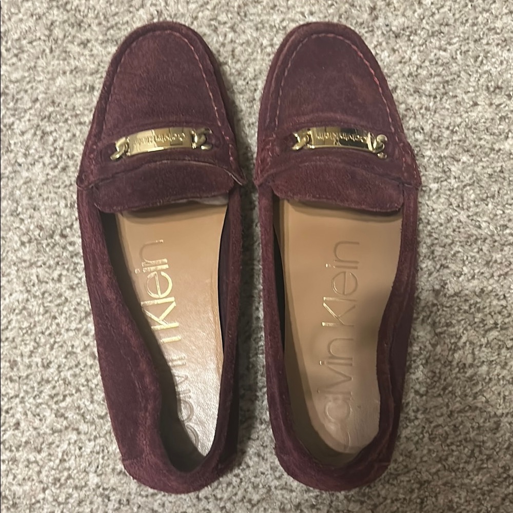 Calvin Klein Women's Deep Burgundy Loafers